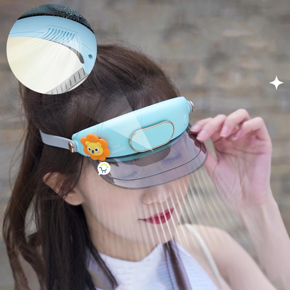 Miniatura 9 de Visera Infantil + Ventilador JPC-A06